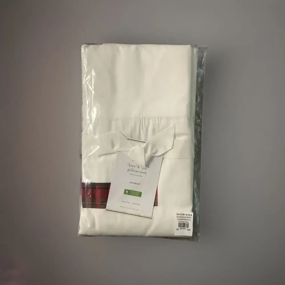 Pottery Barn Love and Joy pillowcases standard size  set of  2  NEW